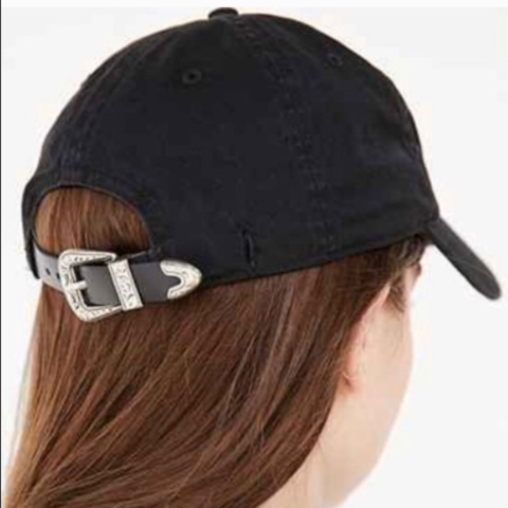 Urban Outfitters Black Cap w/ Western Metal Detail